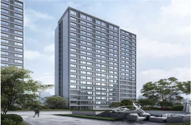 杭州市首座近零能耗住宅建筑临安AG公司宸锦学府主体结顶